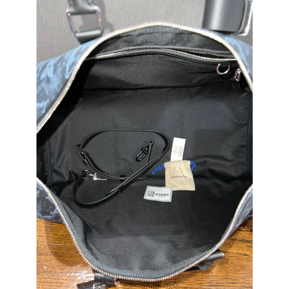 Louis Vuitton Keepall Bandouliere 50 Pastel Noir Black Duffle Weekend Travel Bag - Picture 10 of 11